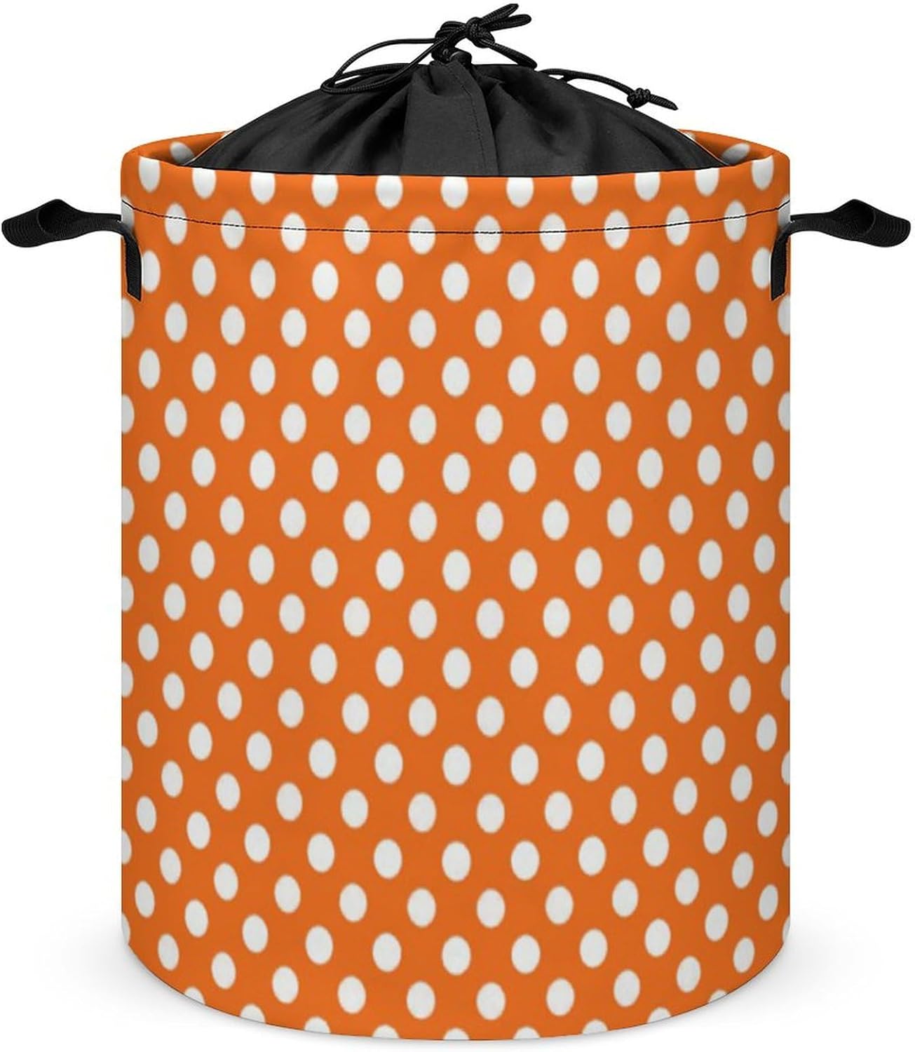 Large Laundry Basket, Retro Green Polka Dot Laundry Hamper Bag Collapsible Washing Bin With Handles for College Dorm, Family Essentials Storage