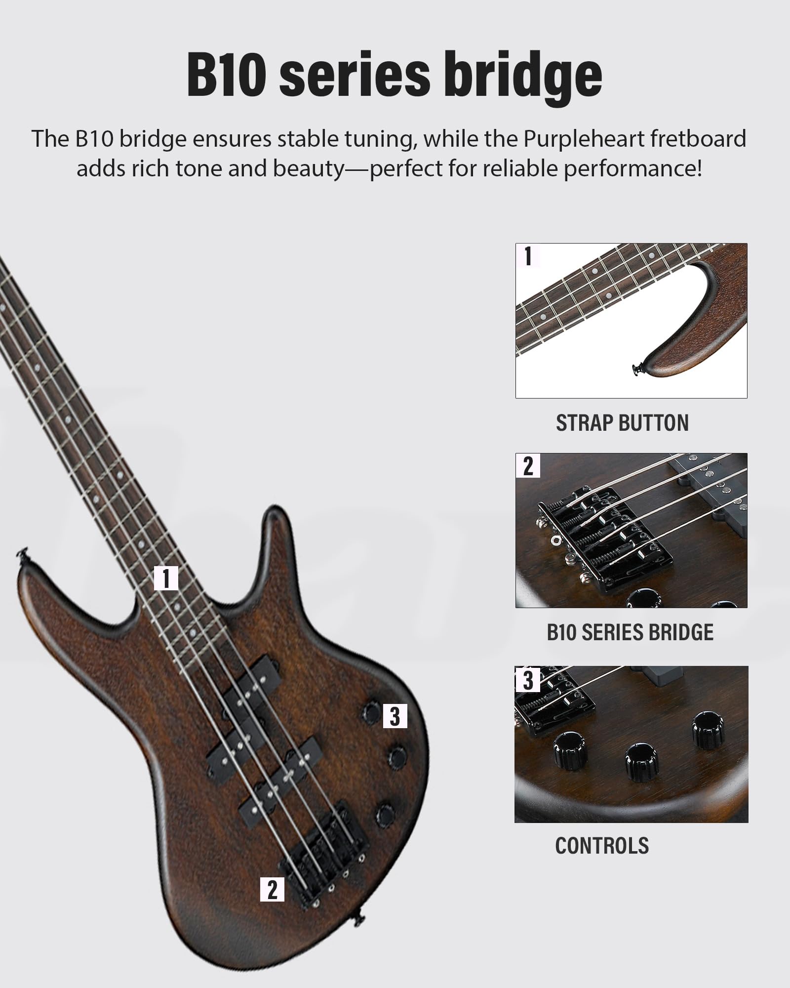 Amazon.com: Ibanez GSRM20B SR Gio miKro Short-Scale Bass Guitar