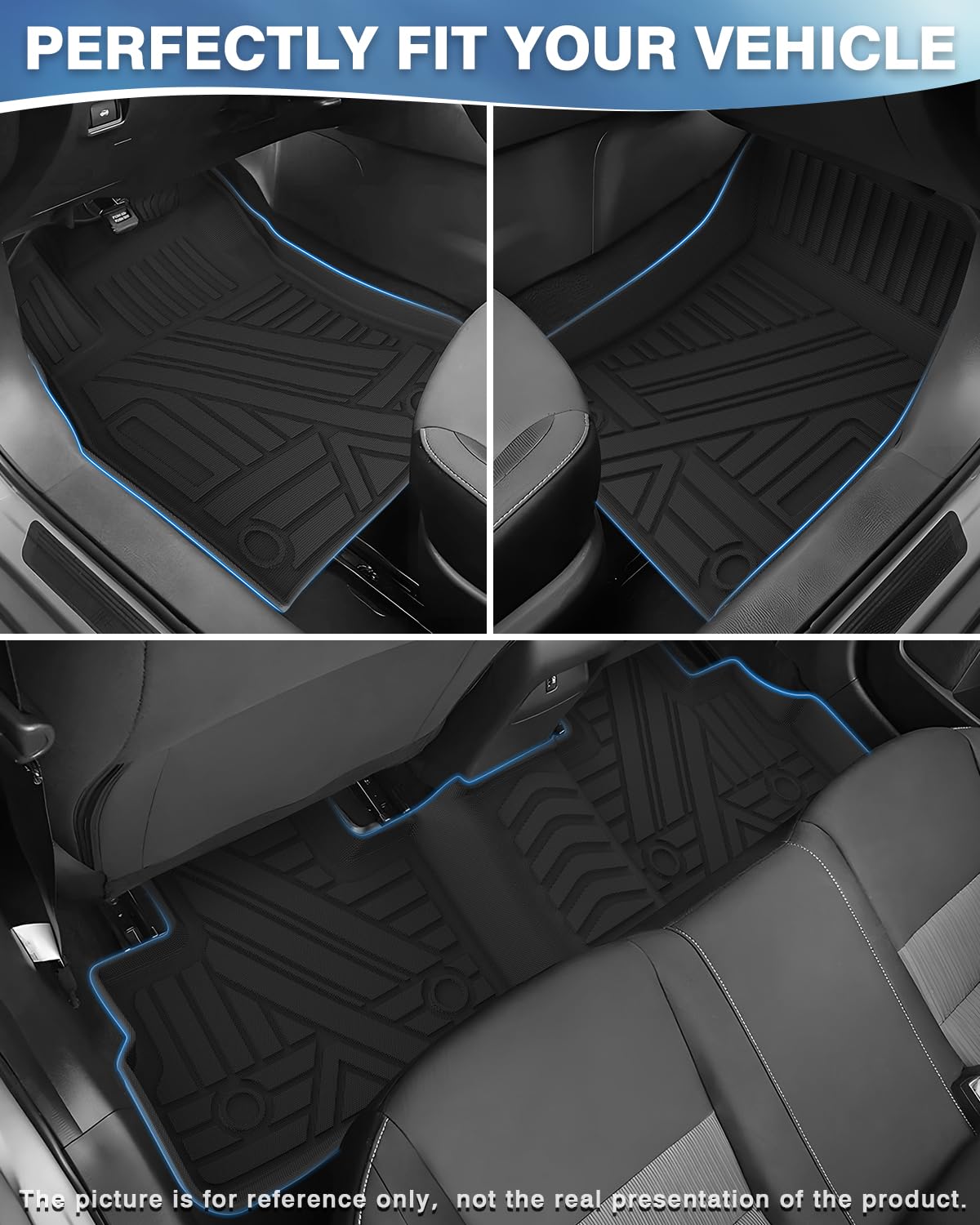 WeatherTech All-Weather Floor Mats compatible with Chevrolet Malibu, Malibu Limited - 1st Row (Driver & Passenger), Grey
