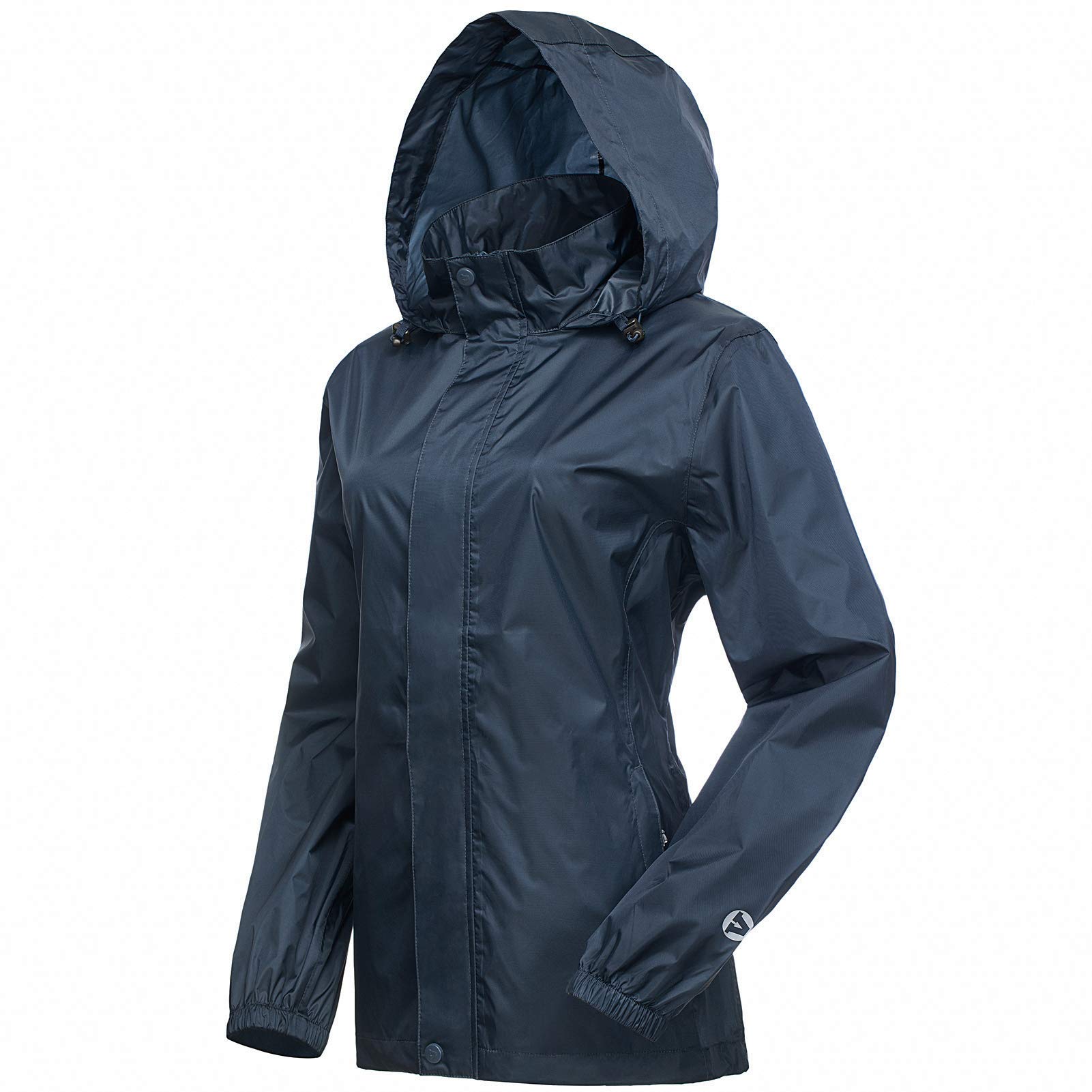 33,000ftWomen's Rain Jacket Waterproof Lightweight Packable Raincoat with Hood for Golf Hiking Travel Windbreaker