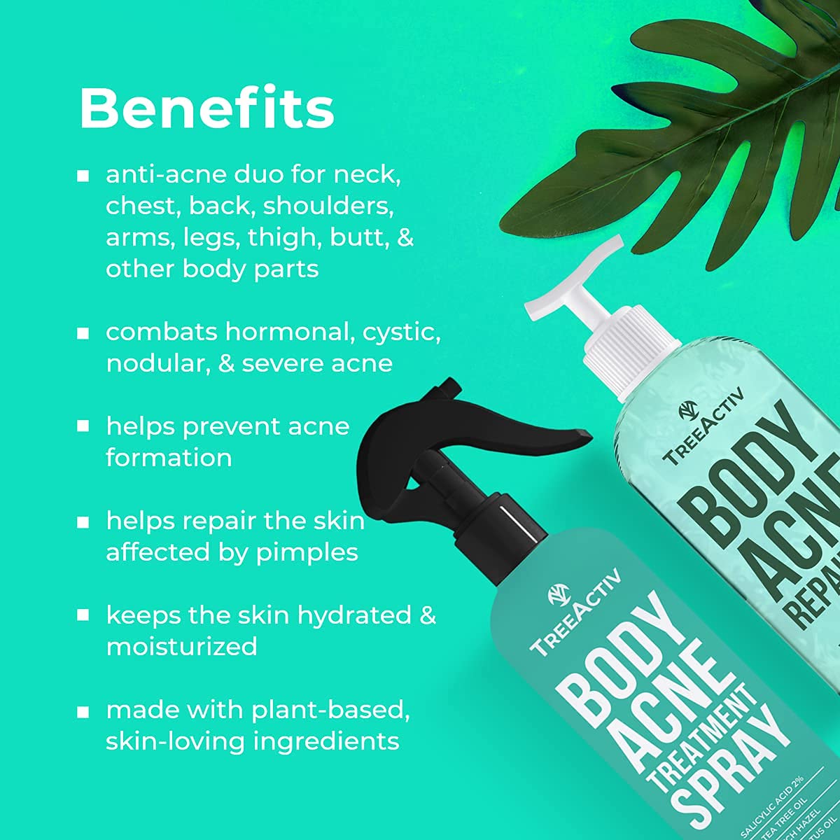 TreeActiv Body Acne Treatment Kit PimpleClearing Set for Chest