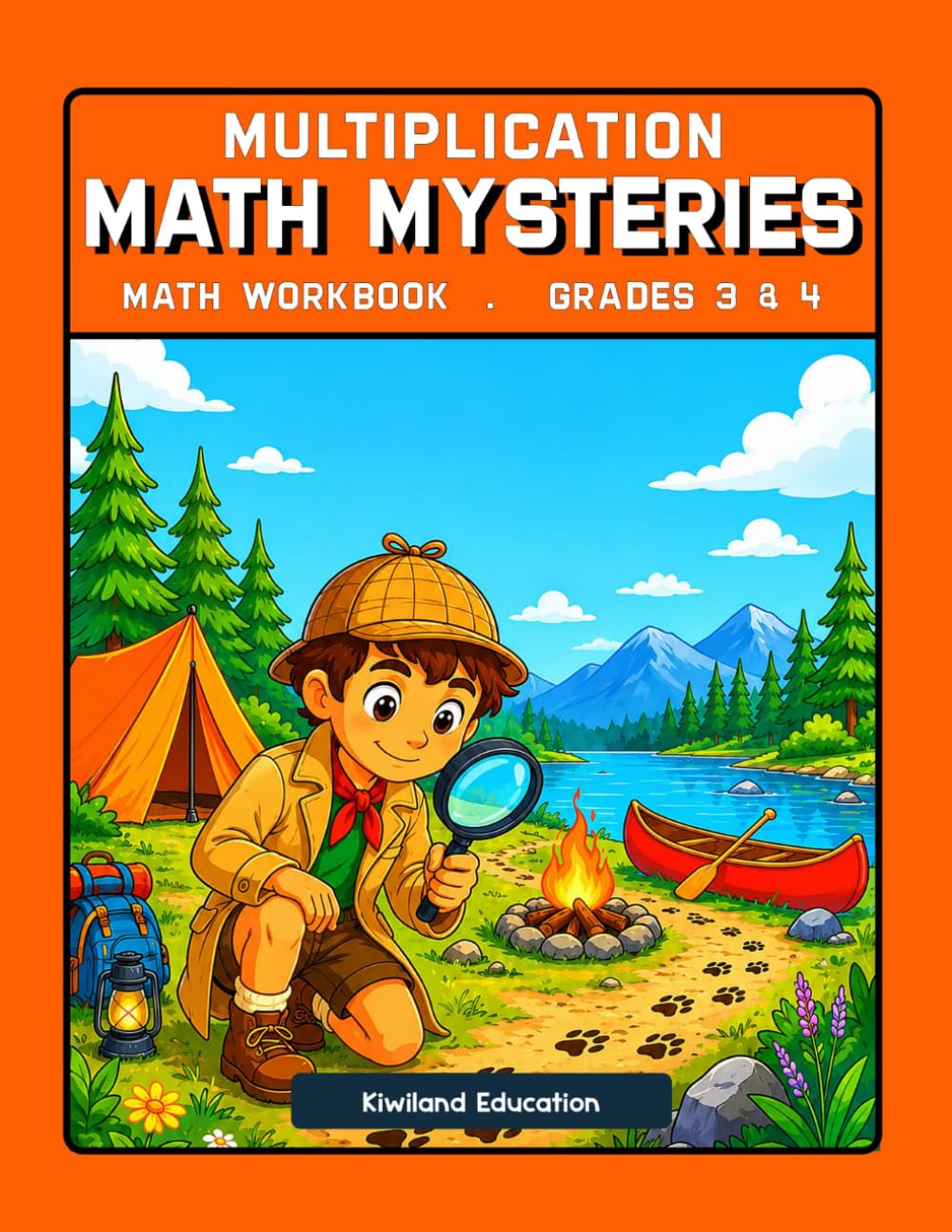 Multiplication Math Mysteries Workbook, Grades 3 & 4: 2-Digit Multiplication & Times Tables Practice, Ages 8-10 | 20 Self-Checking Detective Cases + Answer Key Subtitle is separate metadata; it