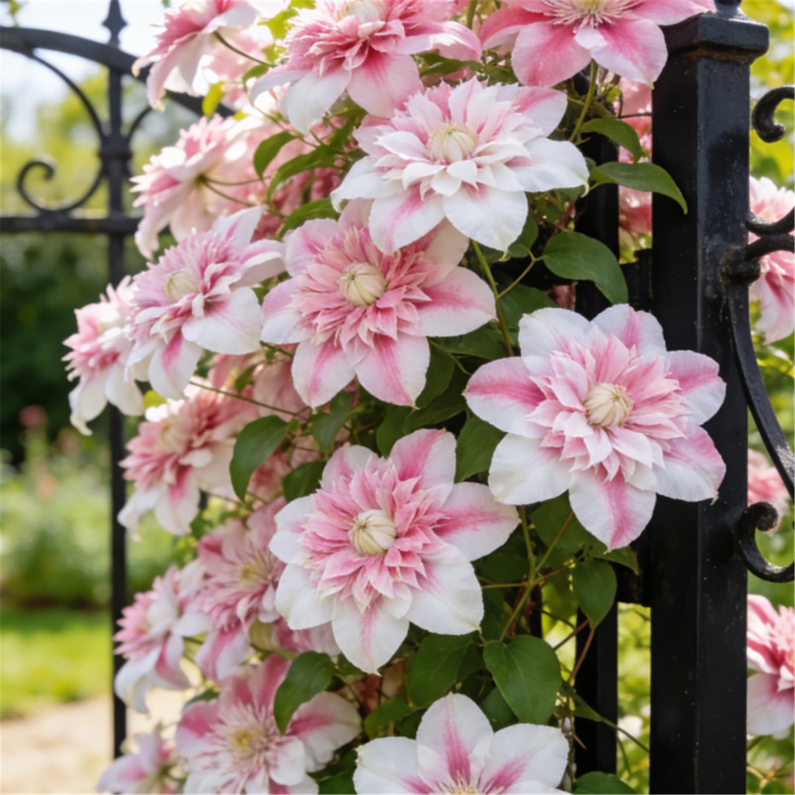 Rare Clematis/Climbing Clematis/Rhizomes/Garden Fences/Climbing Plant Decorations/Bare Roots Hardy, Professional for Beautiful Indoor/Outdoor Displays-5 Roots-F