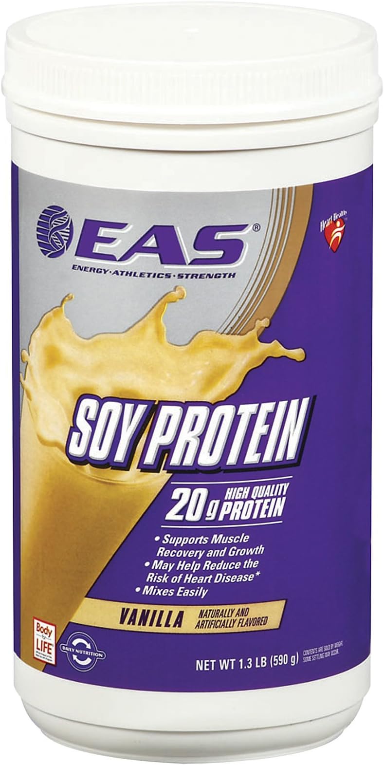 EAS Soy Protein Powder, Vanilla, 1.3lb
