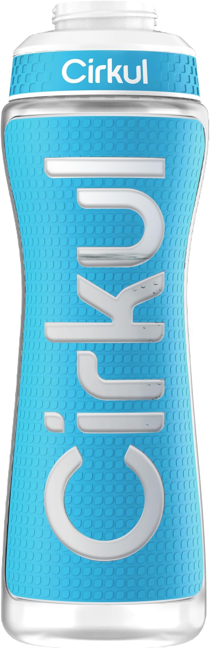Cirkul22oz. Blue Plastic Grip Squeeze Water Bottle & Sport Lid, BPA-Free, Non-Slip Design for Gym, Biking & Sports