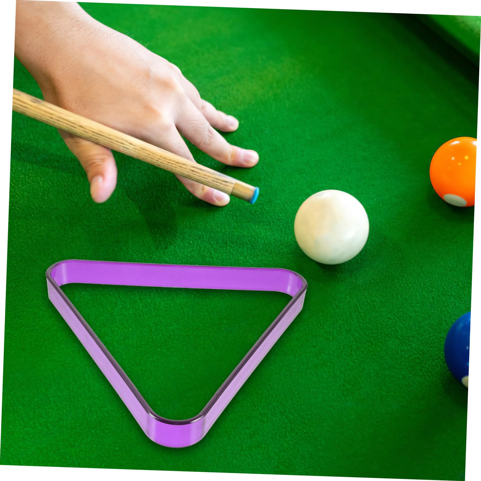 OSOLADY Mini Billiard Rack Pool Balls Holder Triangle Rack for Billiards Table Home Game Room Accessory