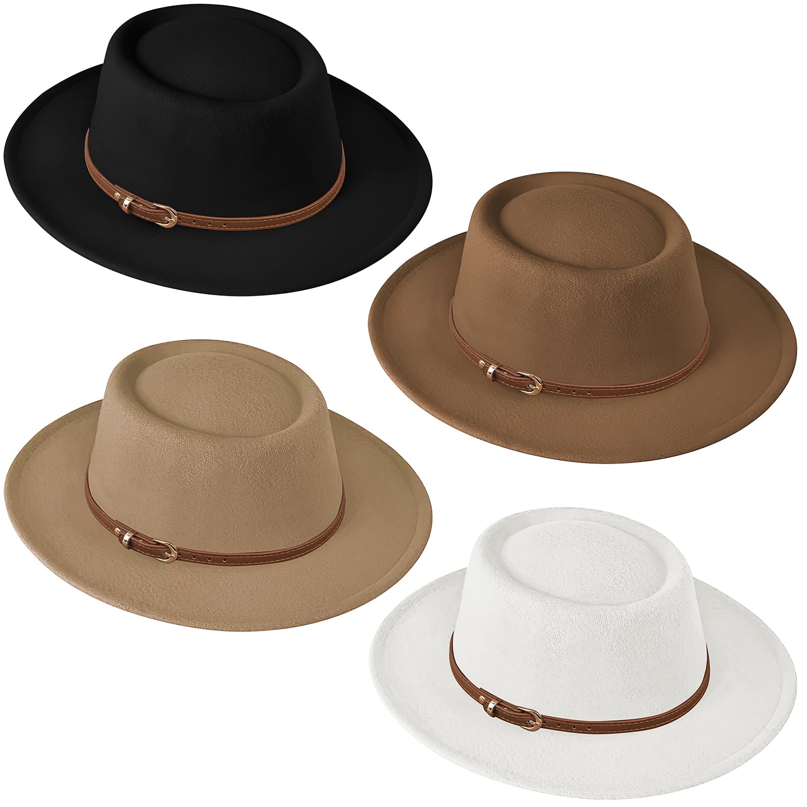 Chapeau Fedora Pas Cher Generic Femmes Avec Chapeaux Vintage Réglables, Large Casquette à Chapeau Fedora Prix