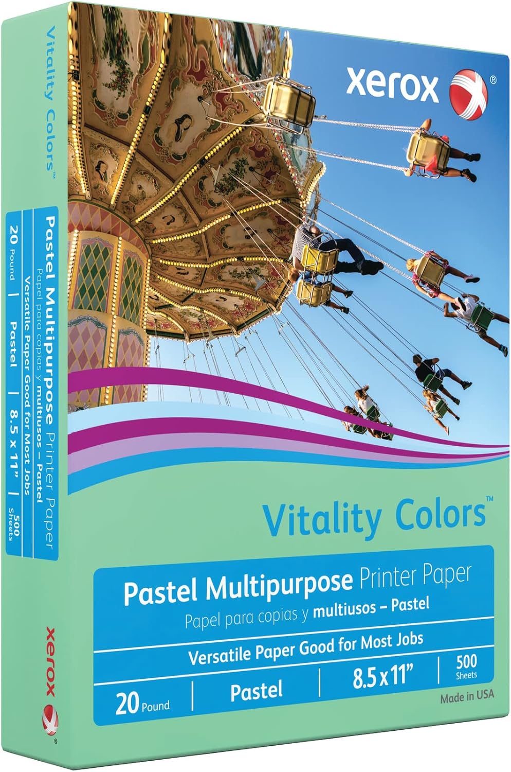 Multi-Purpose Pastels, 20 Lb (75G/M2), Paper Wrapped, 11,8.5X11 Green : Computer Printout Paper : Office Products