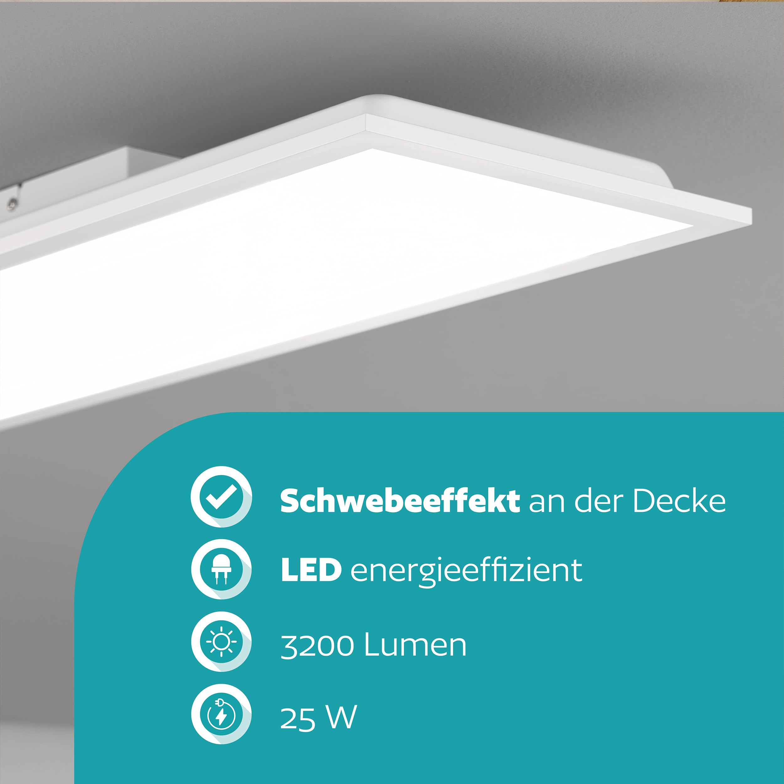 EGLO Bottazzo LED Büro-Deckenleuchte 3200 Lumen 100x25 cm dimmbar warmweiß kaltweiß