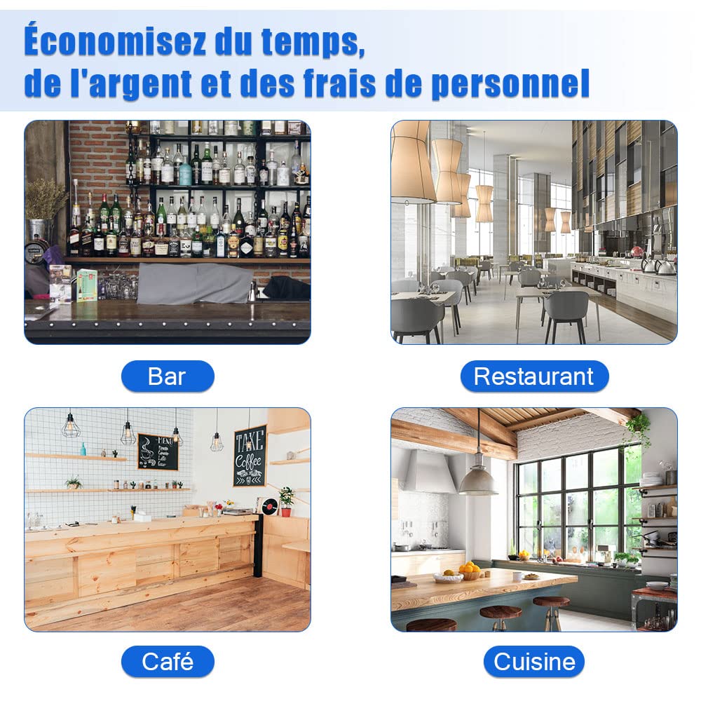 Rince Verre Evier, Lave Verre Evier, Pour un Nettoyage Rapide des Verres, tasses à café, Biberons et verres à vin, Accessoires D'évier de Cuisine de Qualité Pour les Bars, Maisons et Restaurants.