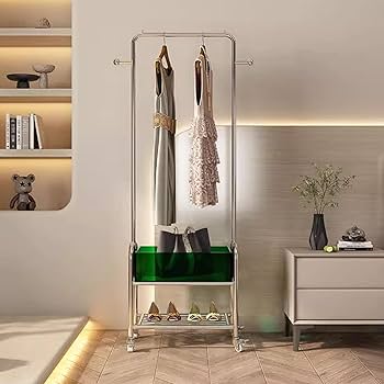 Amazon｜ハンガー シルバーのステンレススチール製キャスター