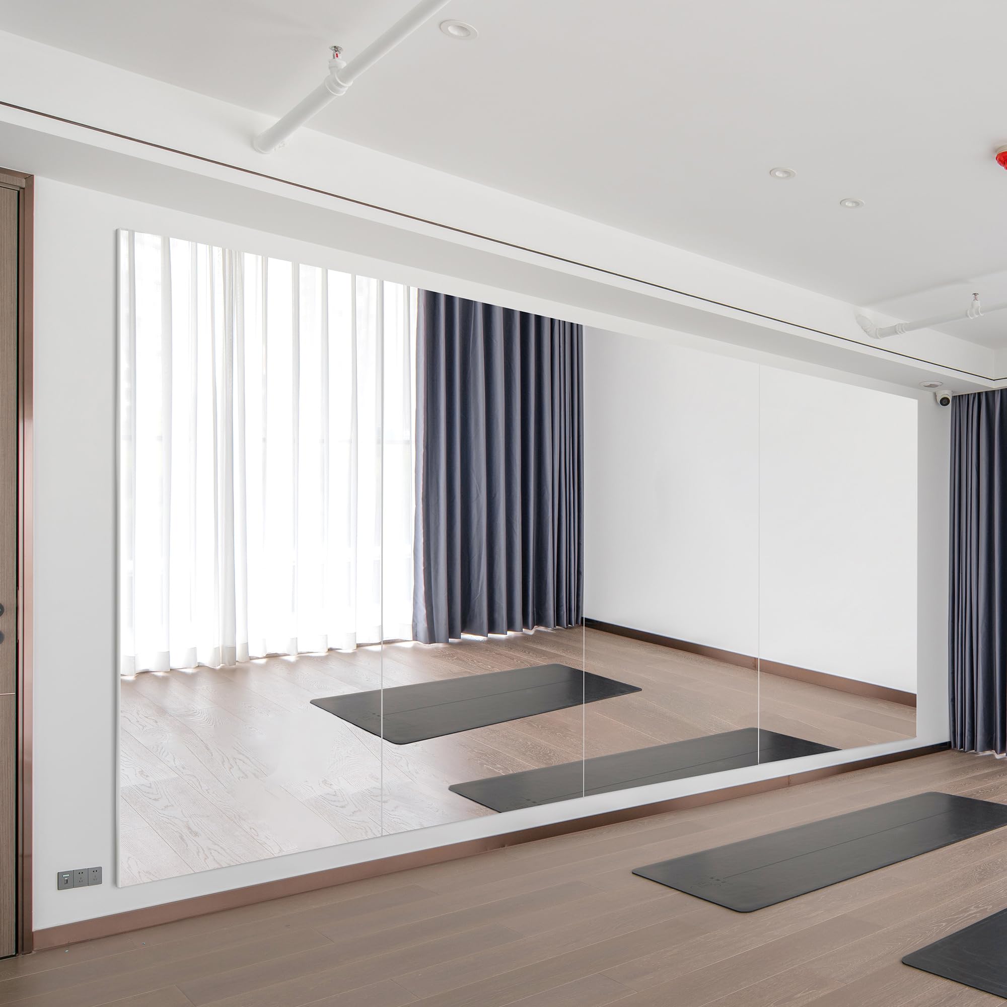 brisafe Specchio da Palestra per Casa, 2 Pezzi 180 x 100 cm, Grande Specchio Senza Cornice Montabile a Parete, Specchi a Figura Intera per Casa, Palestra, Garage e Camera da Letto