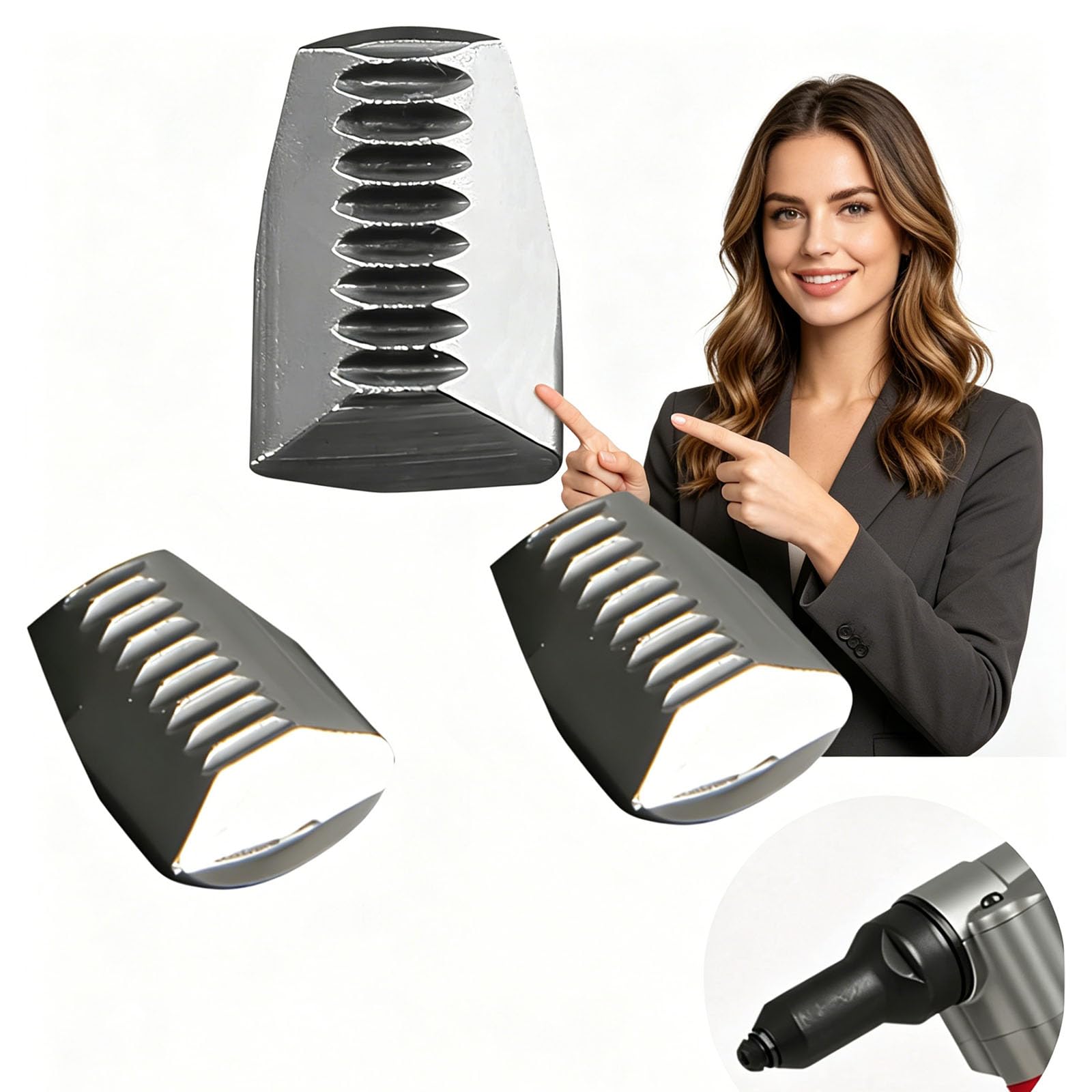 30-55-0035 Heavy Duty Machined Jaws Set, Compatible with 2550-20 12V Cordless Rivet Tool Repair Accessories (Rivet Tool Replacement Jaws Kit, Big-0.39-0.51-0.27)