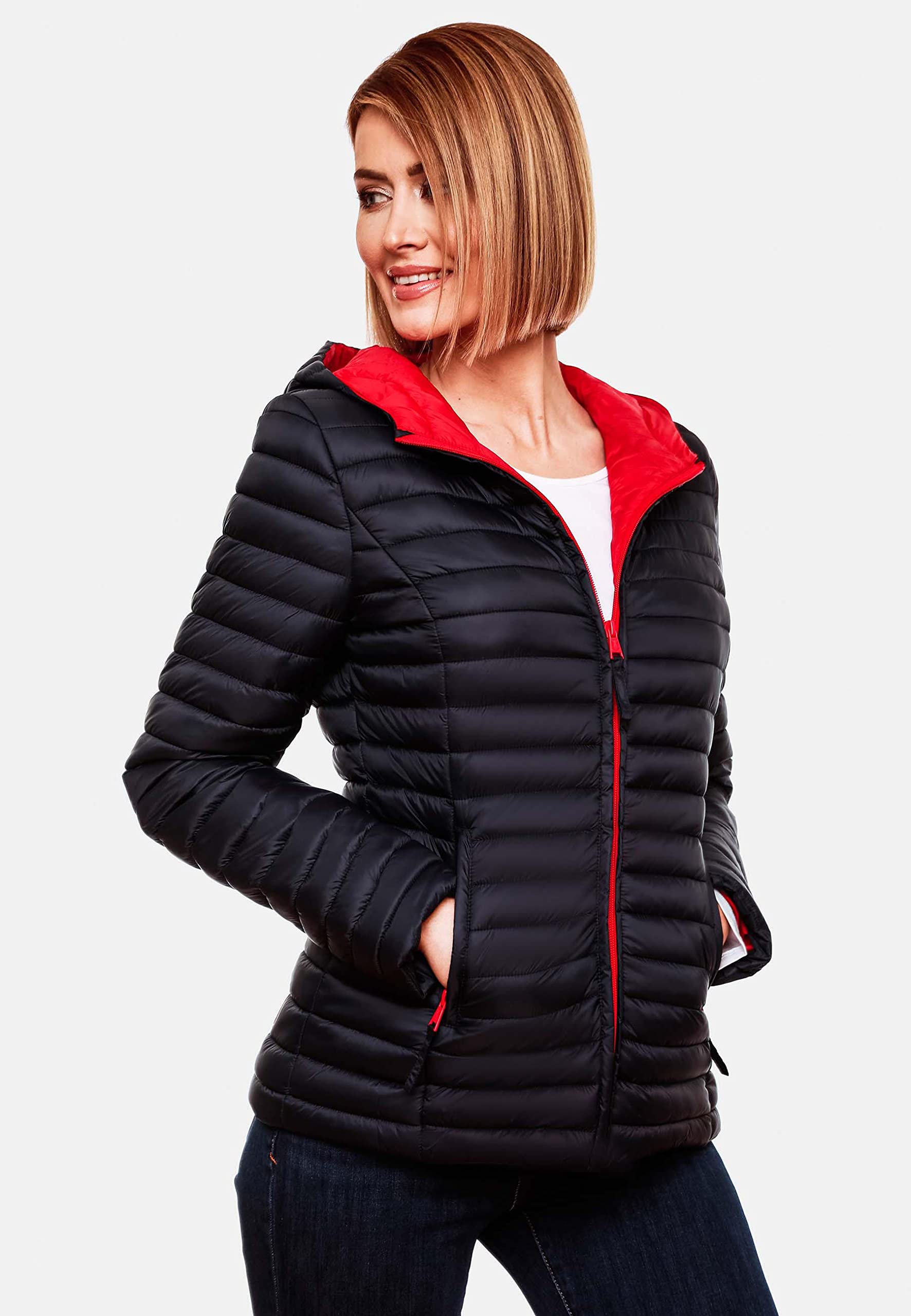 MARIKOO Giacca da donna leggera trapuntata con cappuccio Asraa XS-3XL