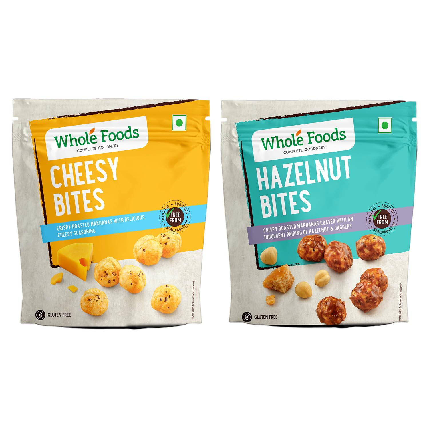 Gluten Free Snacks Combos |Cheesy Bites| Hazulnut Bites | Pack of 2