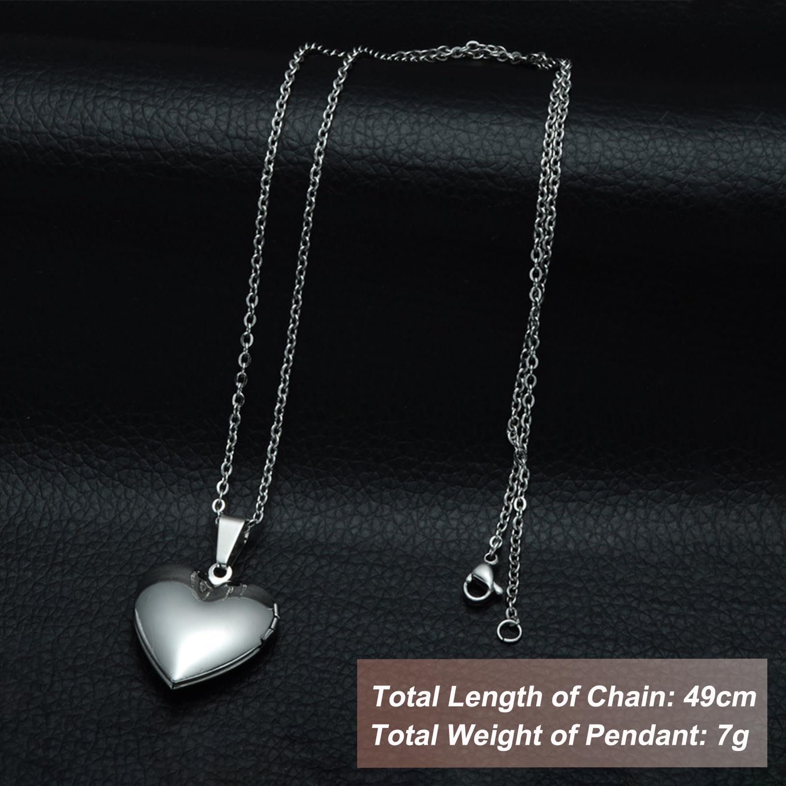 Collana con Ciondolo dell'Amicizia a Cuore con Foto - Collana Regalo Personalizzata con Catena Fotografica per Ragazze e Ragazzi, Catena con Amuleto Foto da Aprire, Ciondolo Memoria