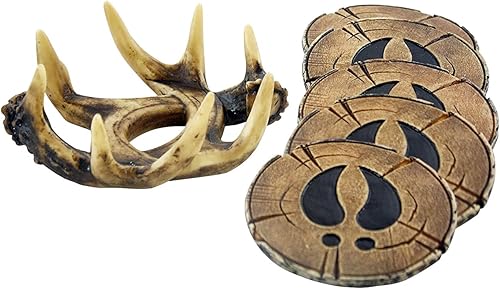 Miniatura 9 de Hook Line & Sinker Bait Shop - Posavasos rústicos con soporte, juego de 5