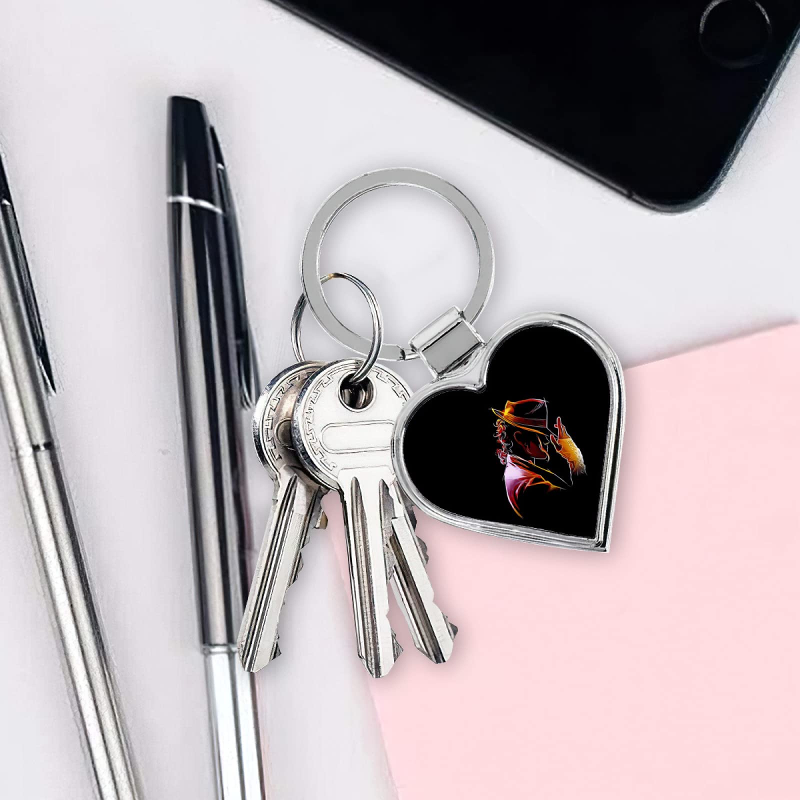 Amazon.co.jp: キーホルダー マイケル ジャクソン キーリング付き Key 