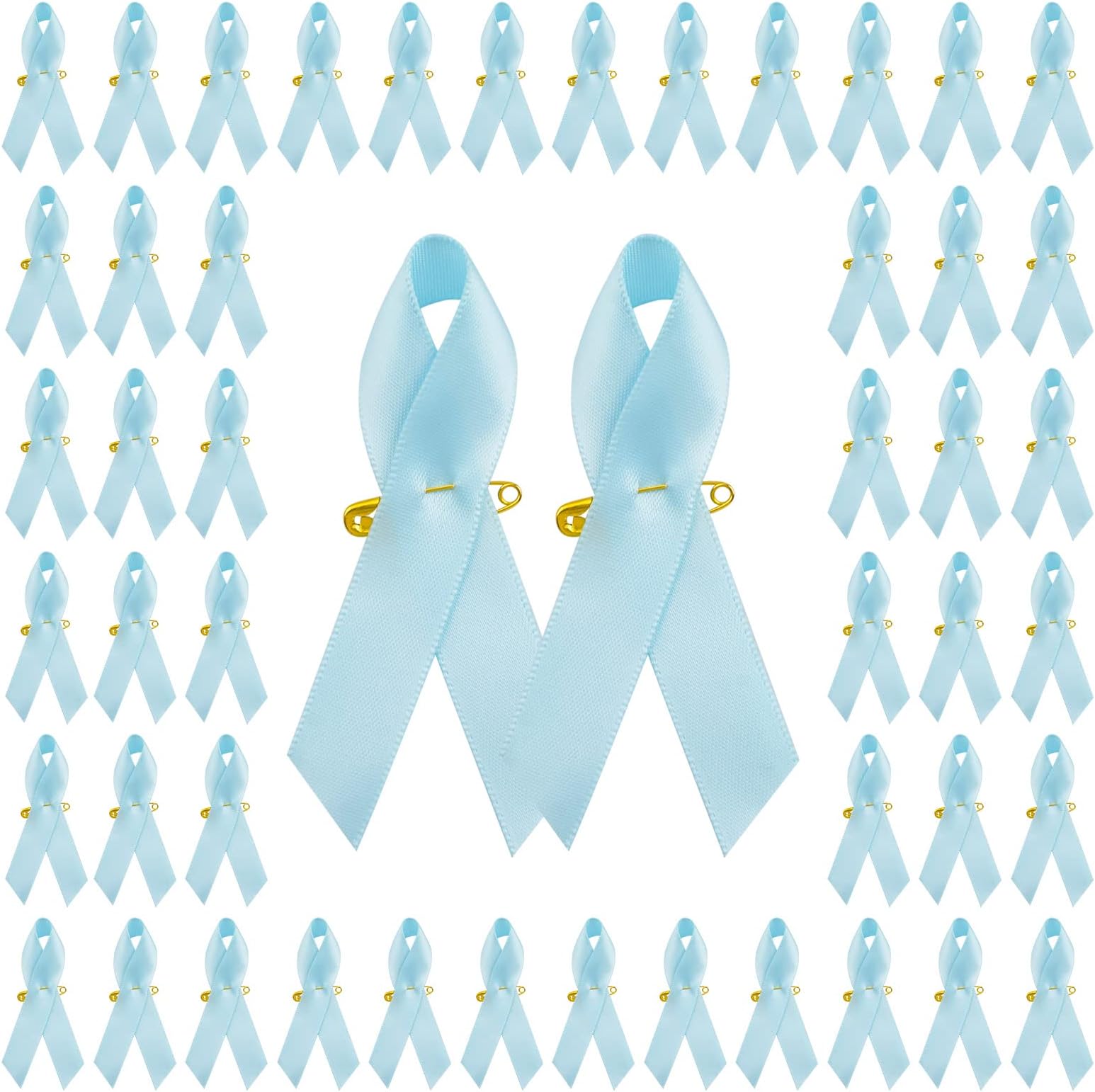 Ribbon Awareness Satin Pins Cancer Awareness Ribbon Pin with Safety Pin