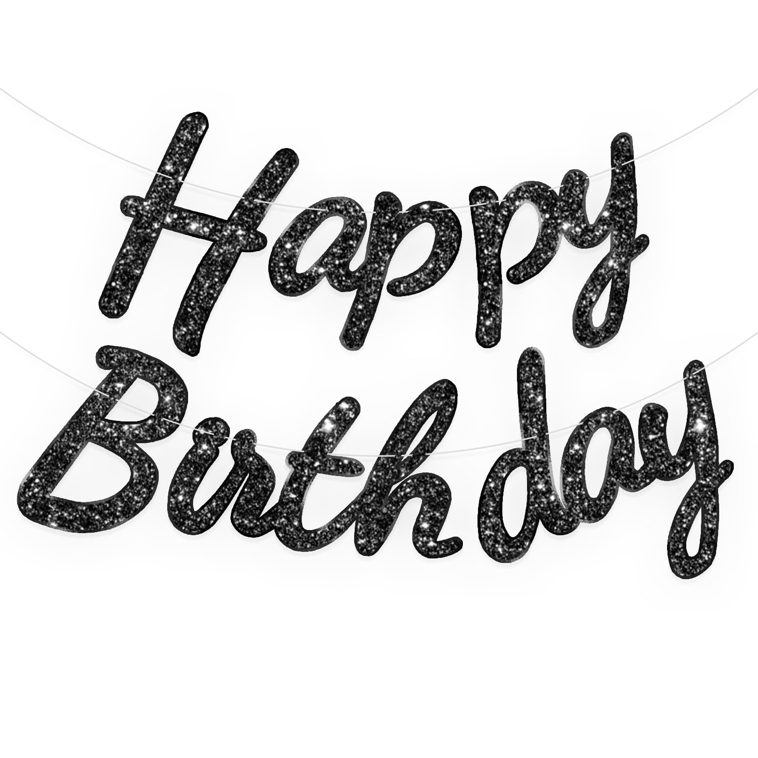 Red Glitter Birthday Banner - Sparkle Party Decor -11