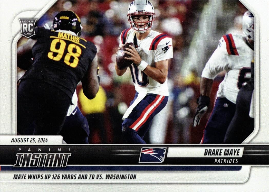 2024 Panini Instant Football #20 Drake Maye Rookie Card Patriots - Only 309 made!