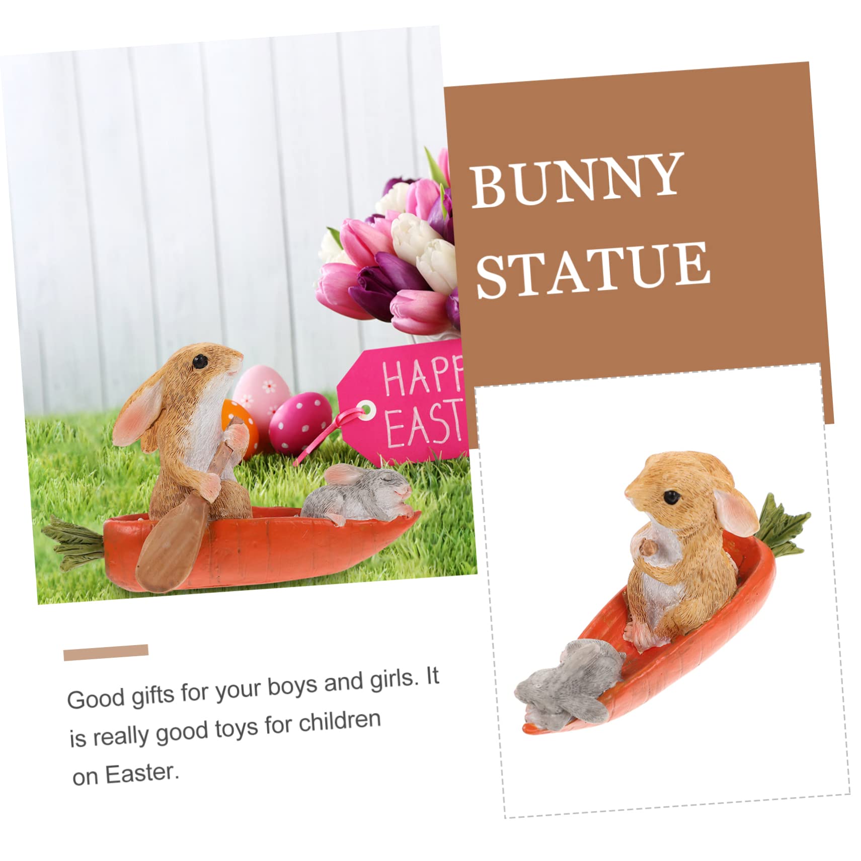 STOBAZA 3stücke Dekorative Kaninchenstatue Niedliches Bunny- Für Schreibtisch Resin Hase Für Garten Bonsai Spielzeug Für Leicht Für Sammler Und Dekoration