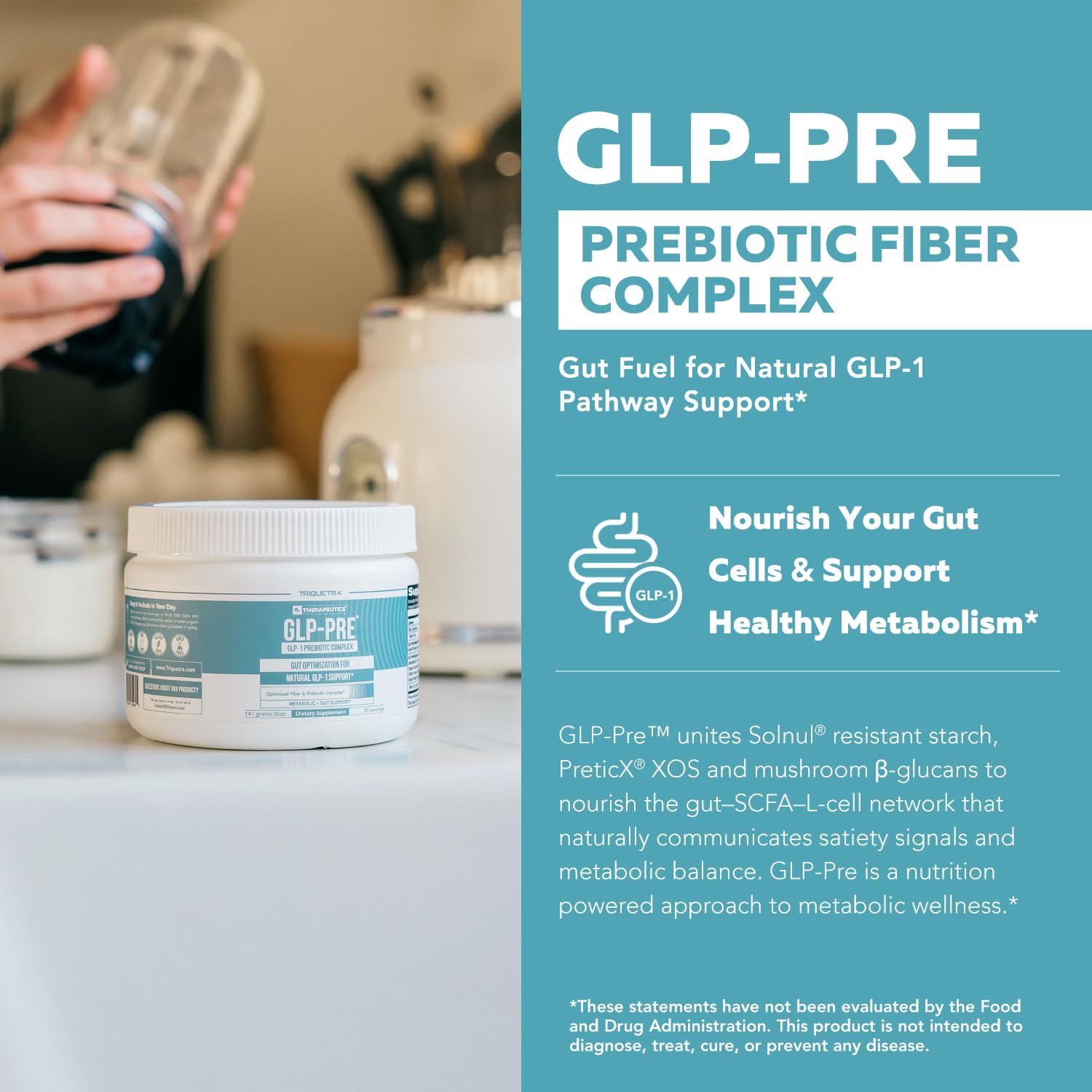 GLP-Pre™ – Optimized Prebiotic Fiber Complex - Gut-Microbiome Optimization for Natural GLP-1 Pathway Support & Metabolic Wellness - Includes Clinically Studied Non-Digestible Fibers - 30 Servings - Image 2