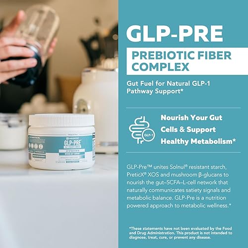 Miniatura 2 de GLP-Pre - Complejo de fibra prebiótica optimizada - Optimización del microbioma intestinal para el apoyo natural de la vía GLP-1 y bienestar