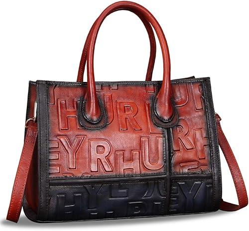 Monederos y bolsos de cuero genuino para mujer, bolso de mano vintage de cuero real, bolso de hombro con asa superior