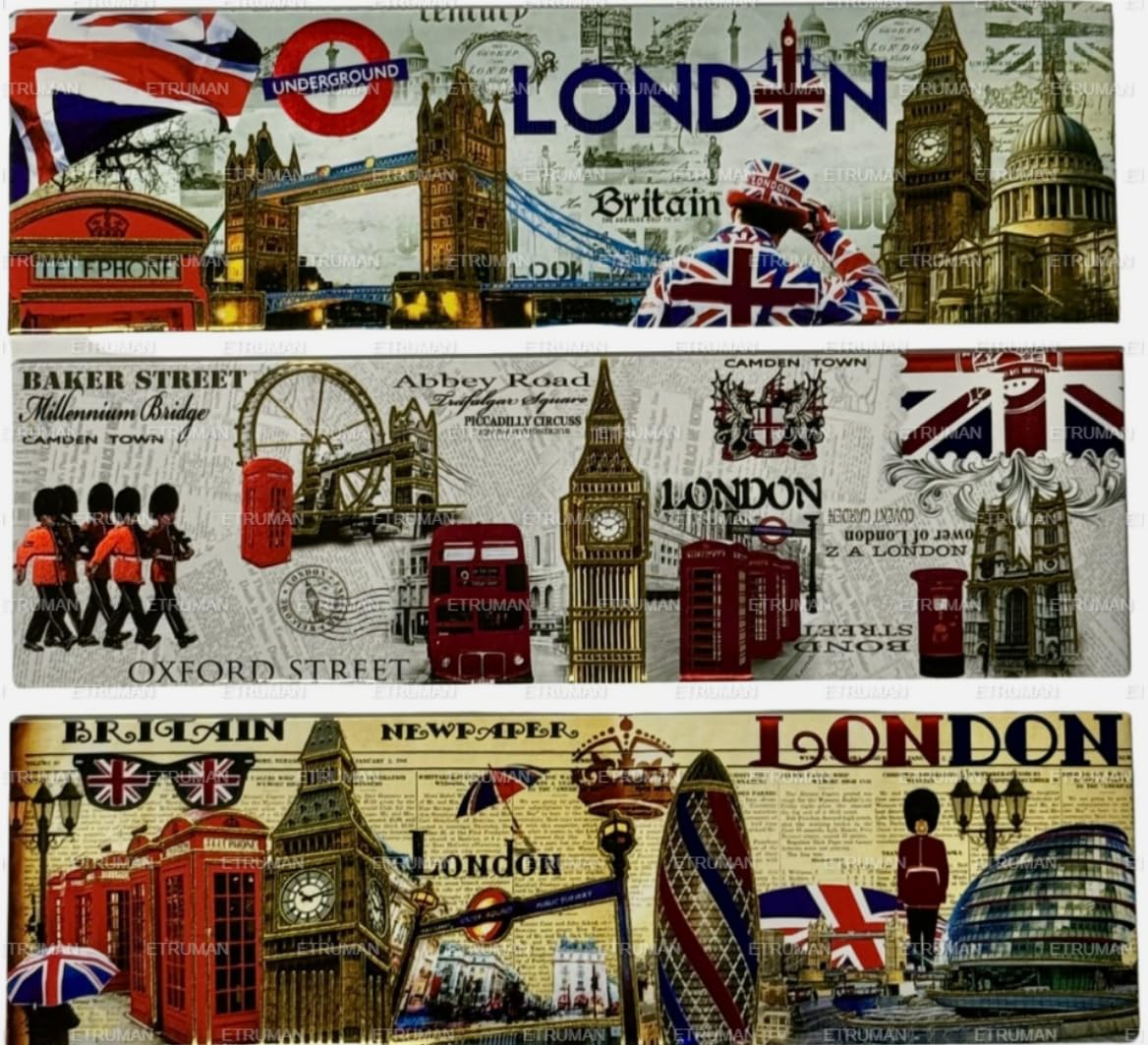 NOVAEASE 6 London Fridge Magnets Souvenirs Magnets for Fridge British Union Jack England United Kingdom London Bus Tower Bridge Big Ben Royal Guards Iconic Landmarks Magnet Collectible Gifts