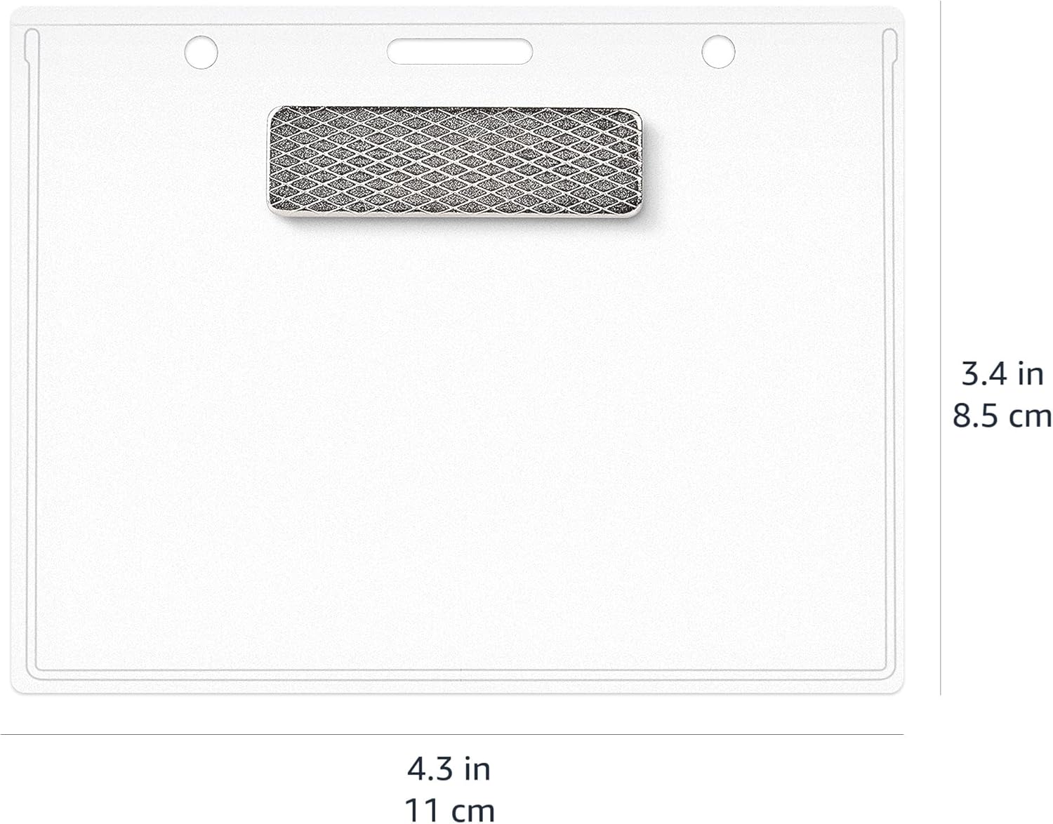 Amazon Basics Horizontal Magnetic Name Badge Holders, Clear, 100-Pack