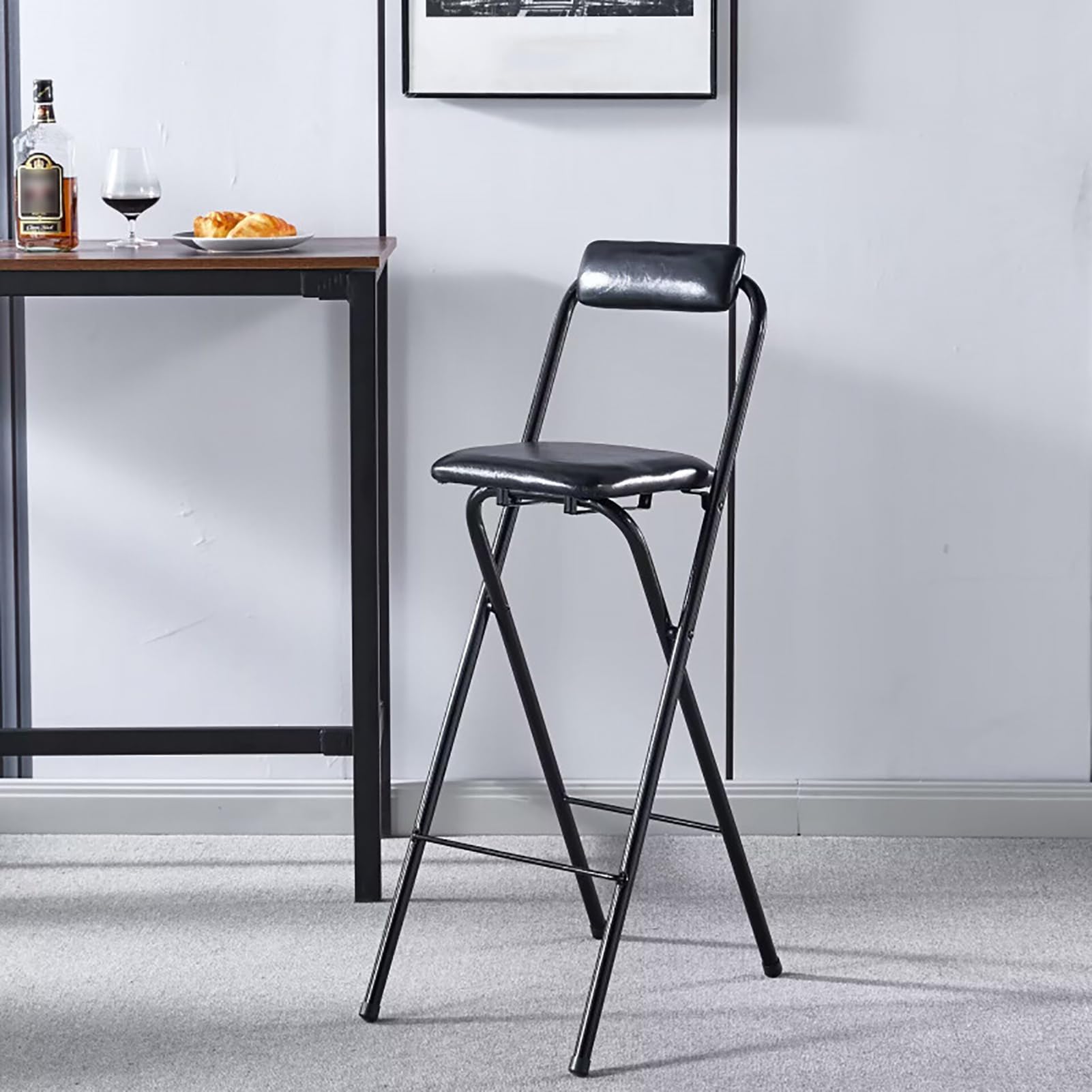 Tabouret pliable et portable pour îlot de cuisine et salle à manger