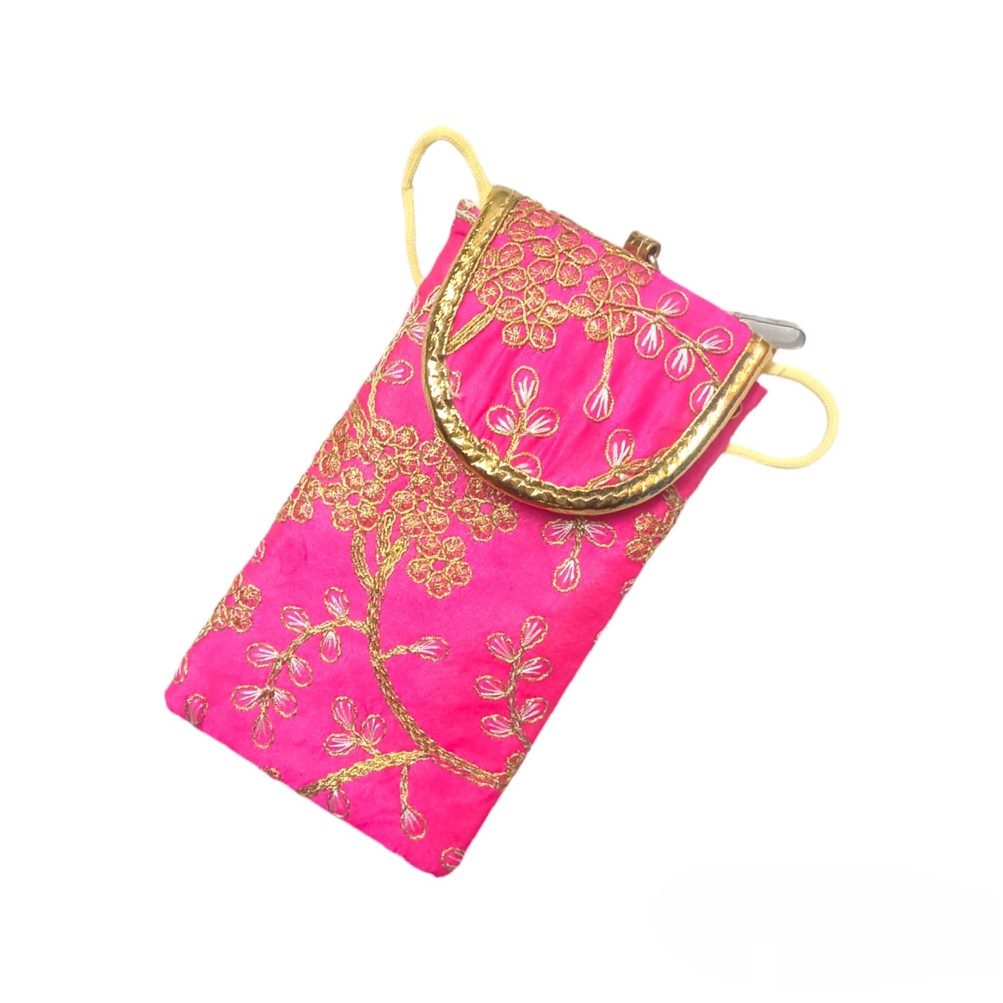 RUWAZA ART CREATIONS HandMade Ethnic Mobile Pouch for Women and Girls - Designer Mobile Pouch (Pink) (B0CZ7BZKHZ) Amazon Price History, Amazon Price Tracker