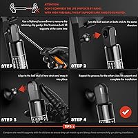 Vista 8 de A-Premium Soportes de elevación de capó delantero Compatibles con Dodge Ram 1500 2009-2010 & Ram 1500 2011-2018, 2500 2012-2014, 4000 2011-2019