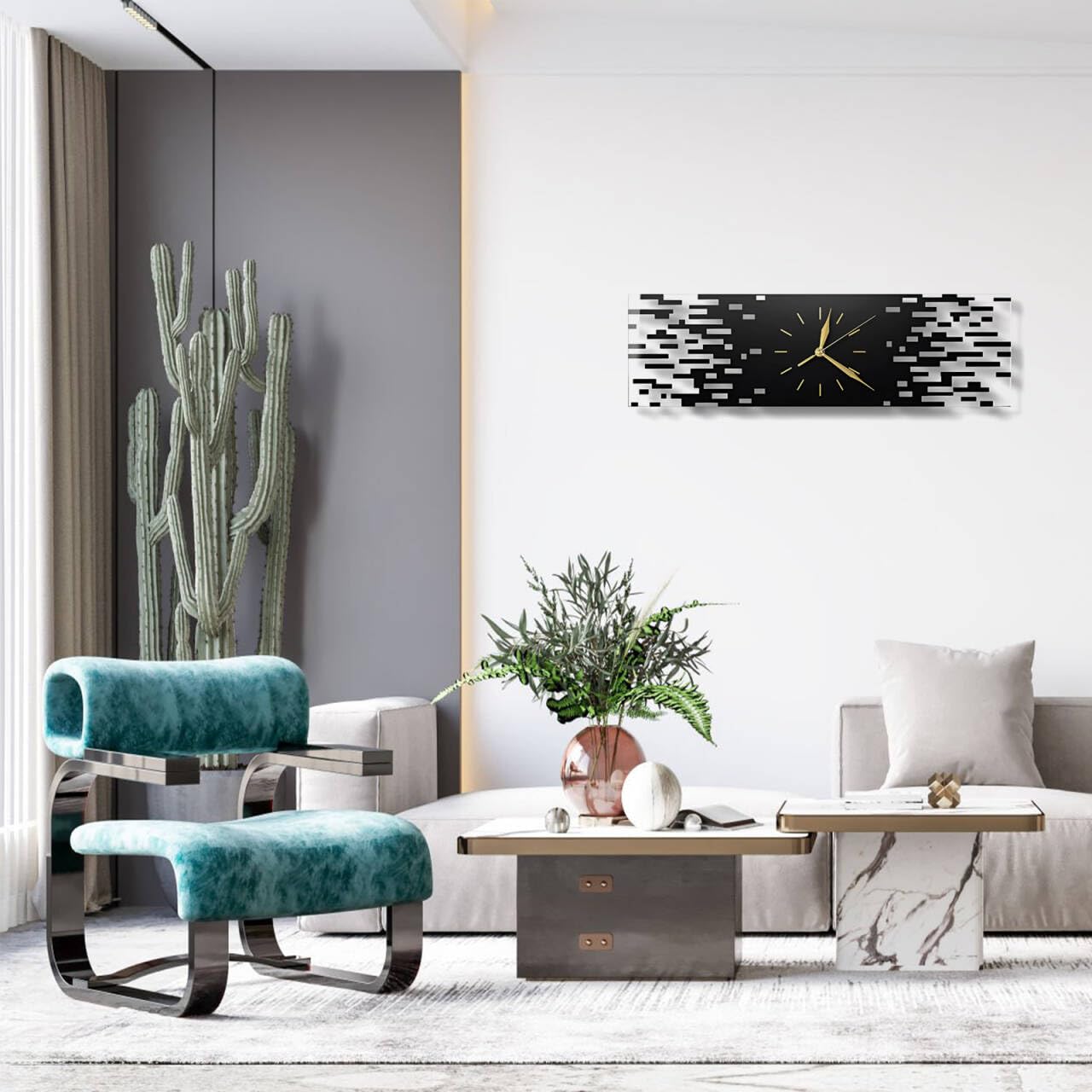 Jomparis Orologio Da Muro Silenzioso: Design Moderno Con Grandi Numeri 3D, Movimento Senza Ticchettio, Nero, Per Cucina E Camera Da Letto