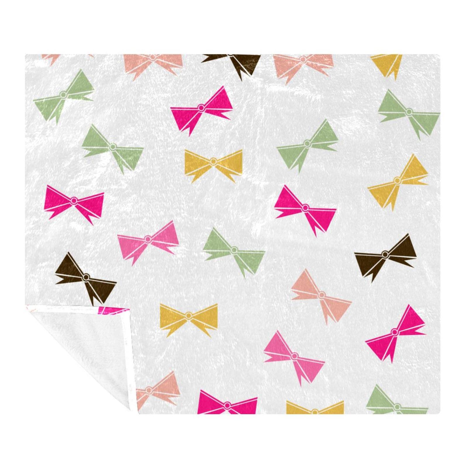 Couverture papillon douce 150x130 cm en microfibre pour lit et canapé