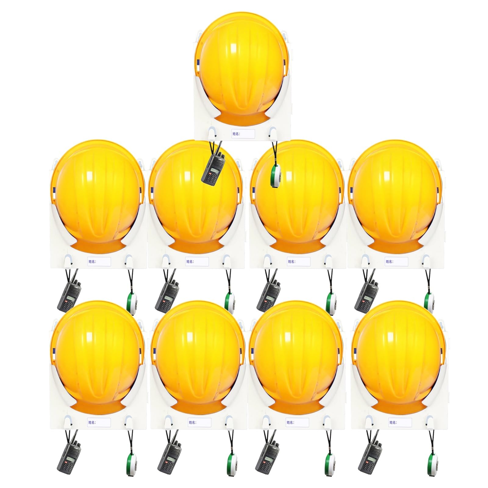 Casco Obra Soporte de Pared para Casco de Seguridad (Paquete de 2, 3, 4, 5, 6, 7, 8, 9 y 10 Unidades) Soporte Independiente para Casco de Seguridad para Pared de Garaje(White,9 Pack)