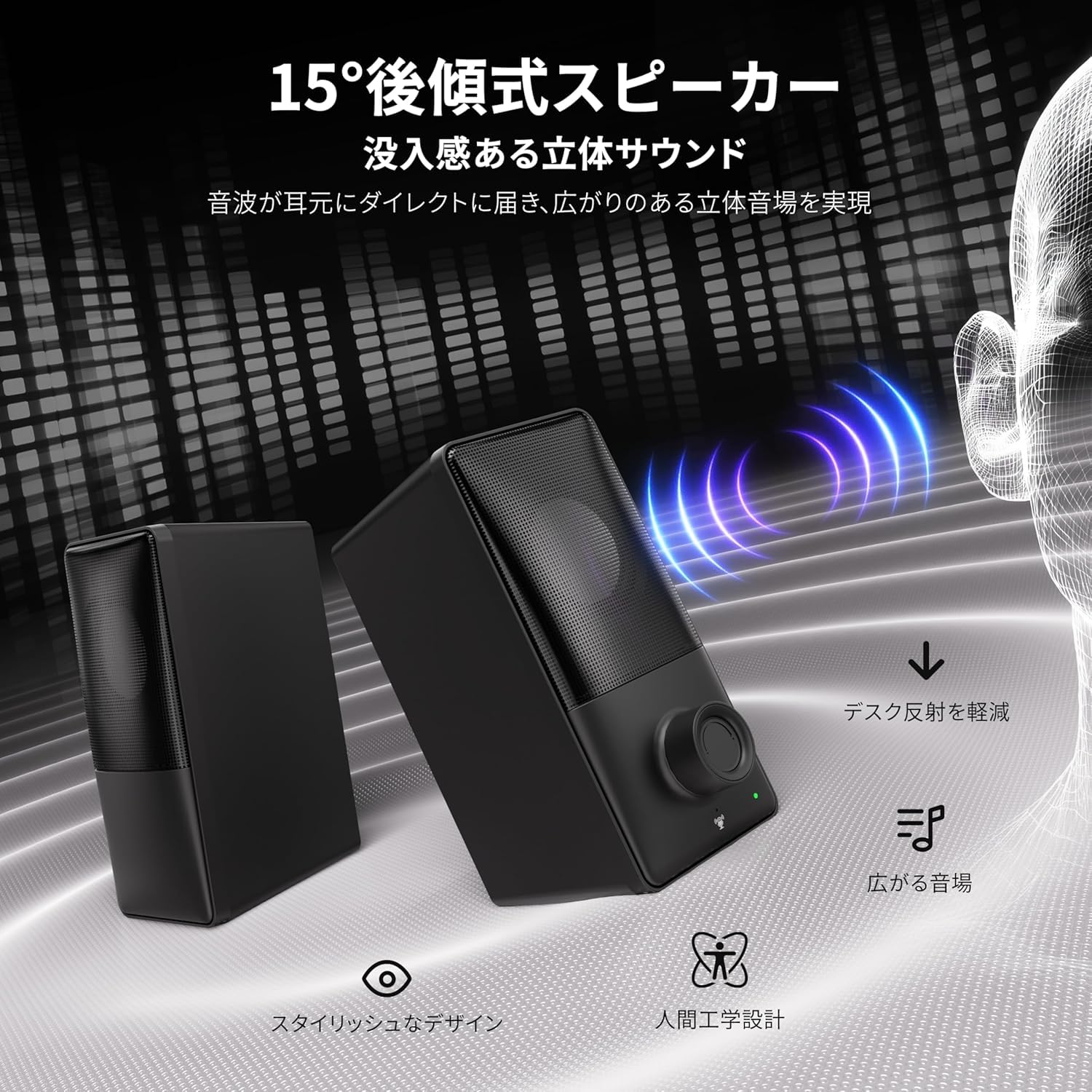 Amazon.co.jp: 【業界初 15°後傾式スピーカー＆最新Bluetooth5.4対応