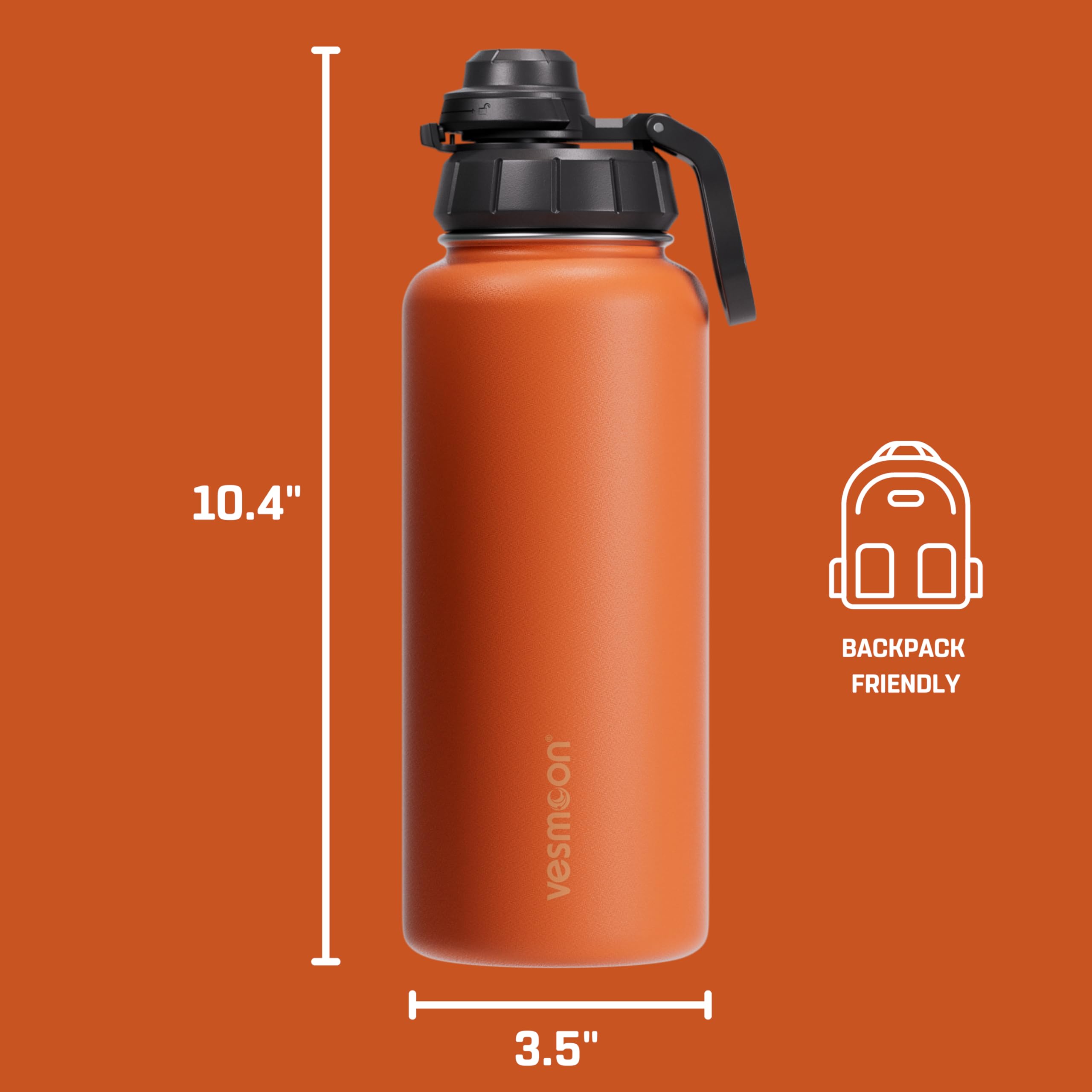 Vesmoon Vessence Tee-Ei Wasserflasche – Isolierte Edelstahlflasche Mit Teesieb, Auslaufsicher, 2 Deckel