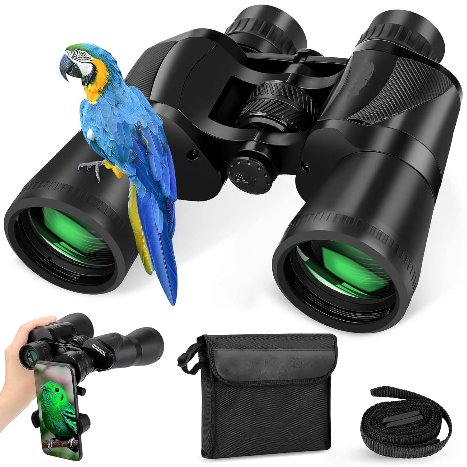 Binoculars for Adults 20 X 50 High Power Bird Watching Waterproof Professional Binoculars with BAK4 Prism Len Multilayer-Coated Lenses for Hunting Theater Concert-image-29