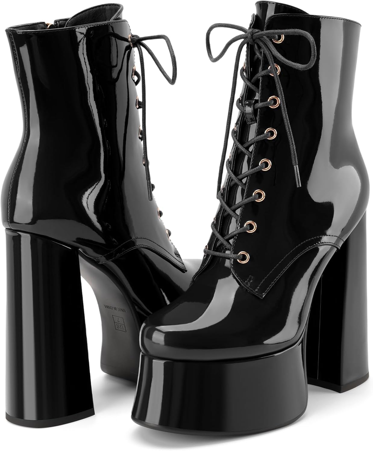 Z.Oufeier Women's Platform High Heel - Patent Leather Comfort