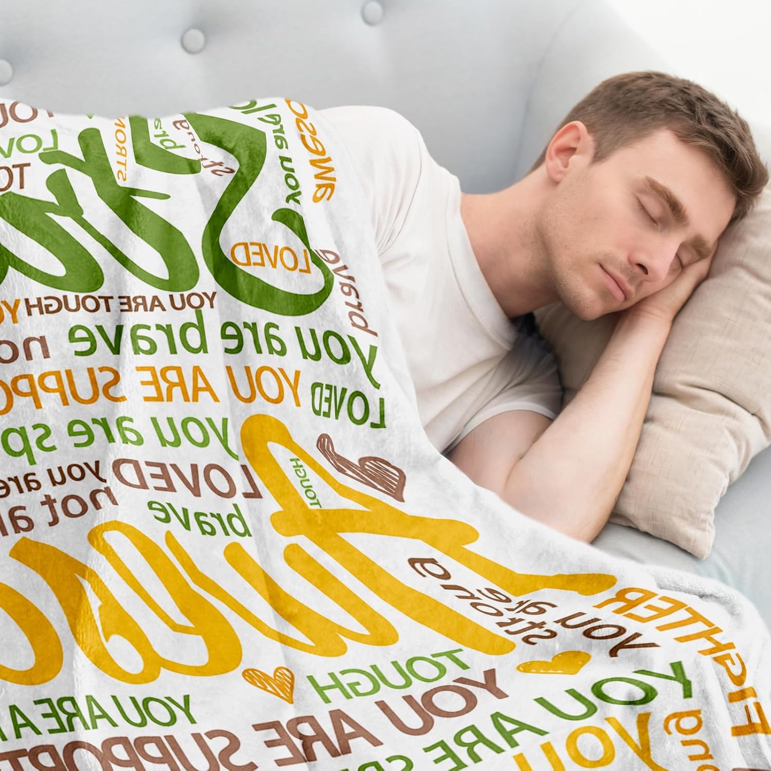 Super Soft Hug Blanket - Cancer Care Gifts for Women Men - Inspirational Get Well Soon Blankets for Mom, Grandma, Daughter, Friend, Post Surgery Recovery, Chemo Support Throw (50" x 60") - Image 9