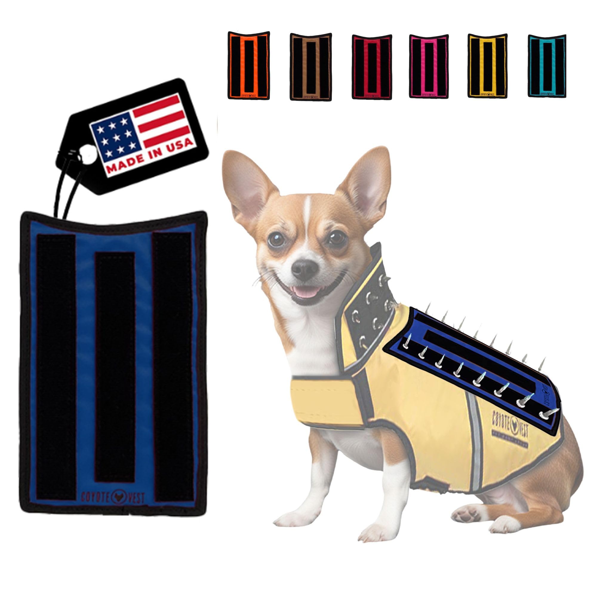 CoyoteVest HawkShield podkładka do kamizelki CoyoteVest lub SpikeVest dla psa, ochronne akcesoria dla psów, aby chronić Twojego zwierzaka przed atakami Raptora, jastrząb, kojotą i zwierzętami (XXS, królewski niebieski)