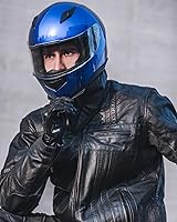 Vista 5 de ILM - Casco integral para motocicleta urbana con bufanda de invierno extraíble, 2 viseras, aprobado por DOT