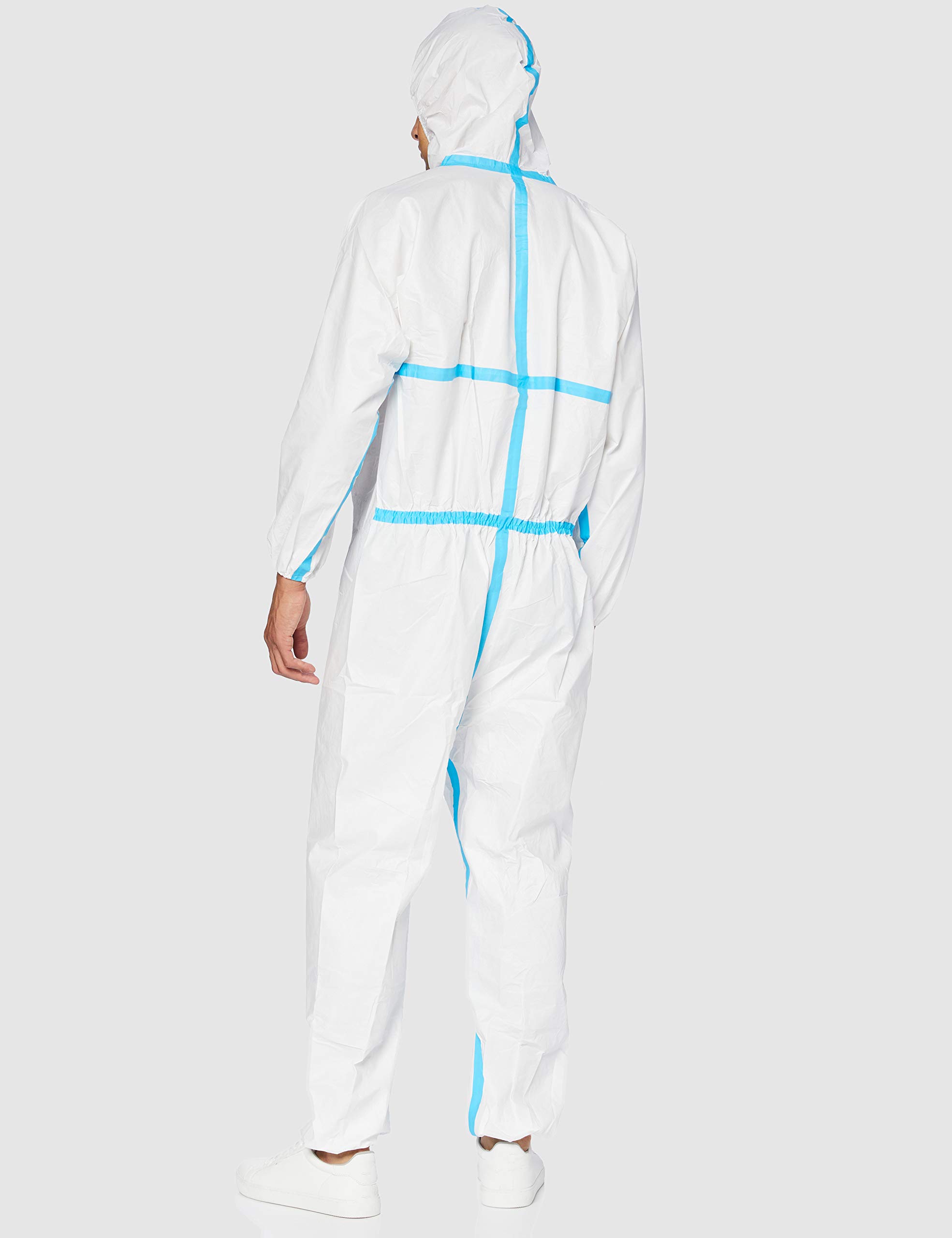 Overoles de Protección Desechables Médicos, No Esteriles, Tamaño M, 165 cm (Paquete de 40 Piezas)