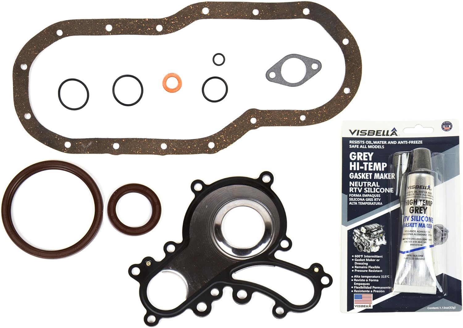 DG-8614960242 Lower Conversion Gasket Set Compatible With/Replacement For 07-09 Toyota Land Cruiser Sequoia Tundra 5.7L DOHC 3URFE