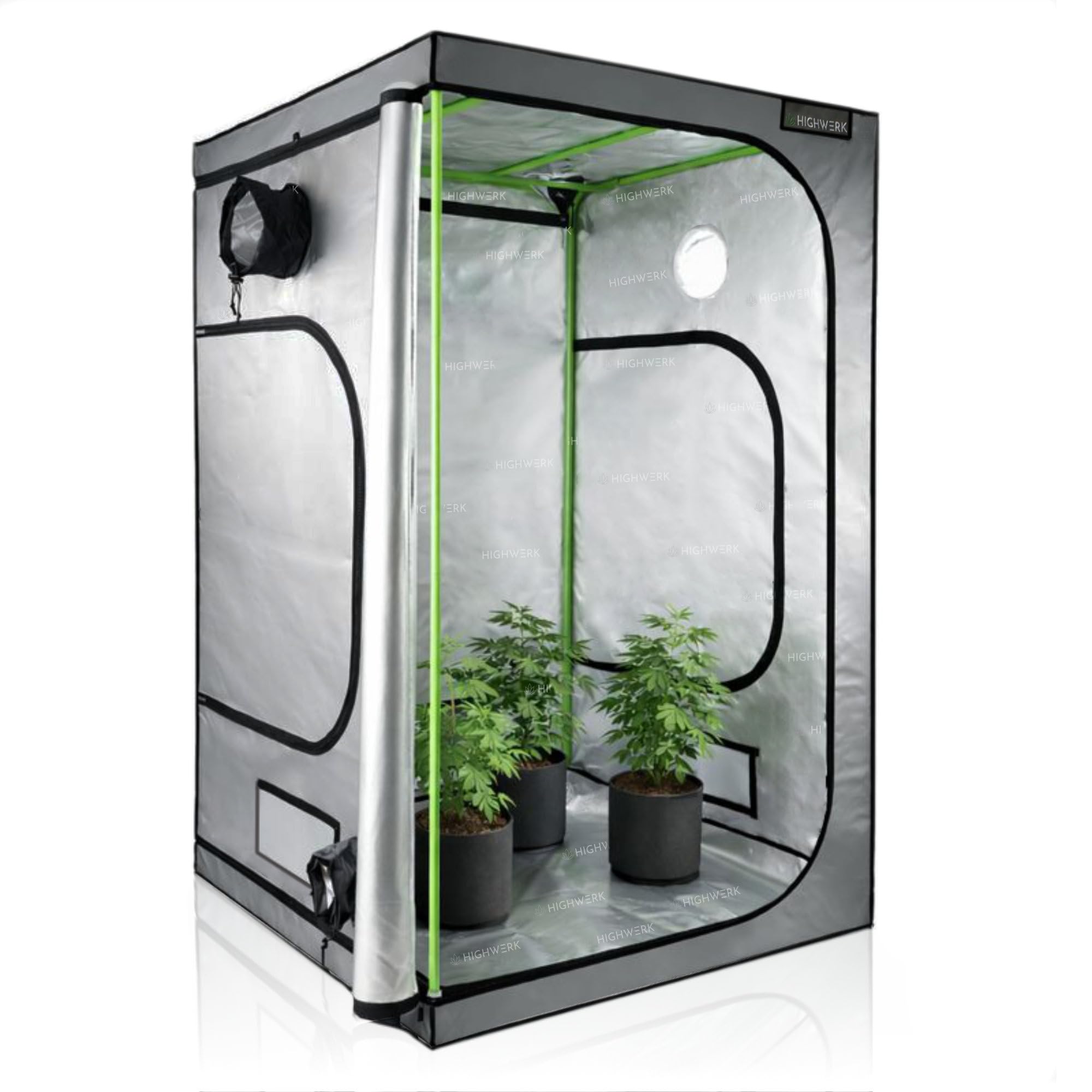 Tente de Culture 120 x 120 x 200 cm | Culture Maison « MyHomeGrow », Grise | Tente de Culture d'intérieur pour la Culture de Plantes | Boîte de Culture, Armoire de Culture