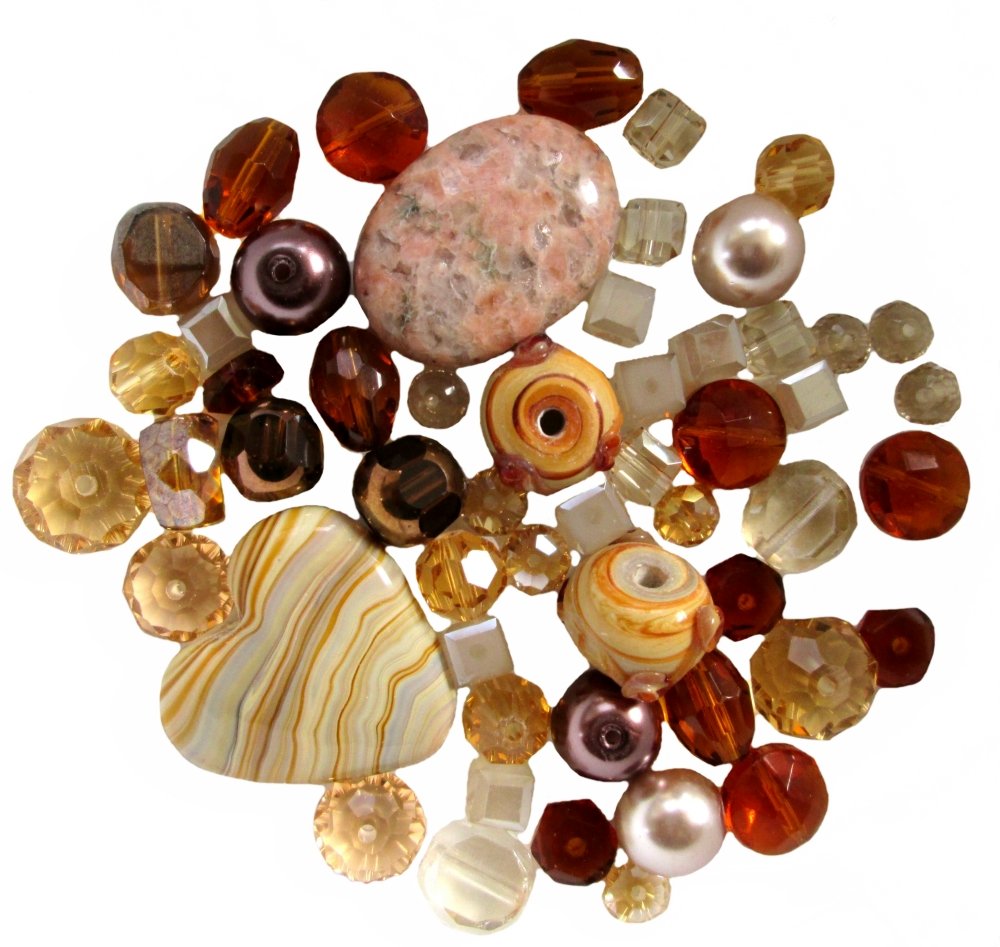 Golden Beige & Brown Bead Kit (Z569-2)