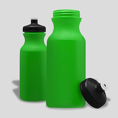 Miniatura 7 de DISCOUNT PROMOS Botellas de agua de 20 onzas con tapa a presión, paquete a granel, perfectas para gimnasio, senderismo, campamento, deportes al aire