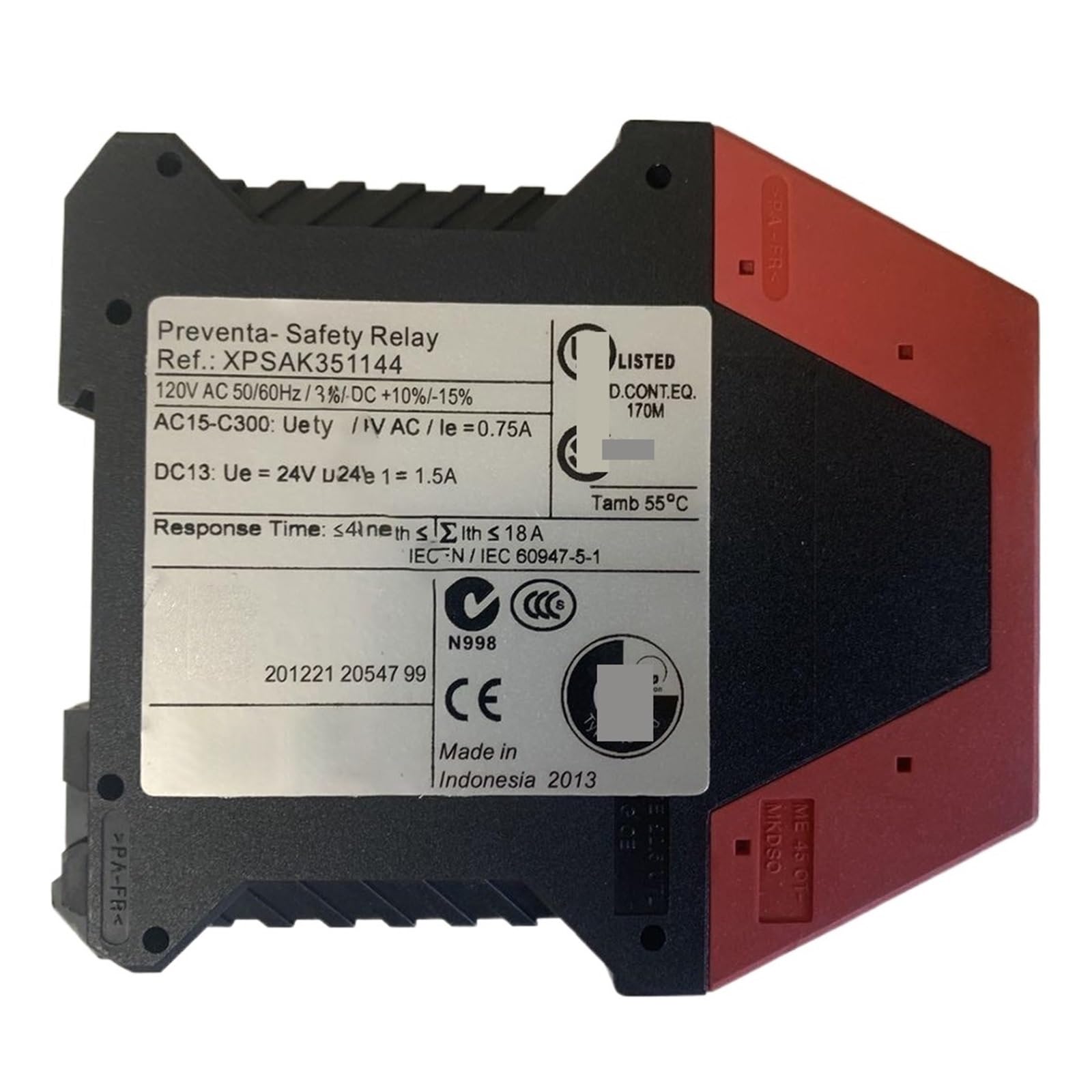 HEXEH Modulo relè di Sicurezza XPSAK351144 da 24 V Componenti elettronici Relè Multiuso for l'industria, la casa, i macchinari, ECC.
